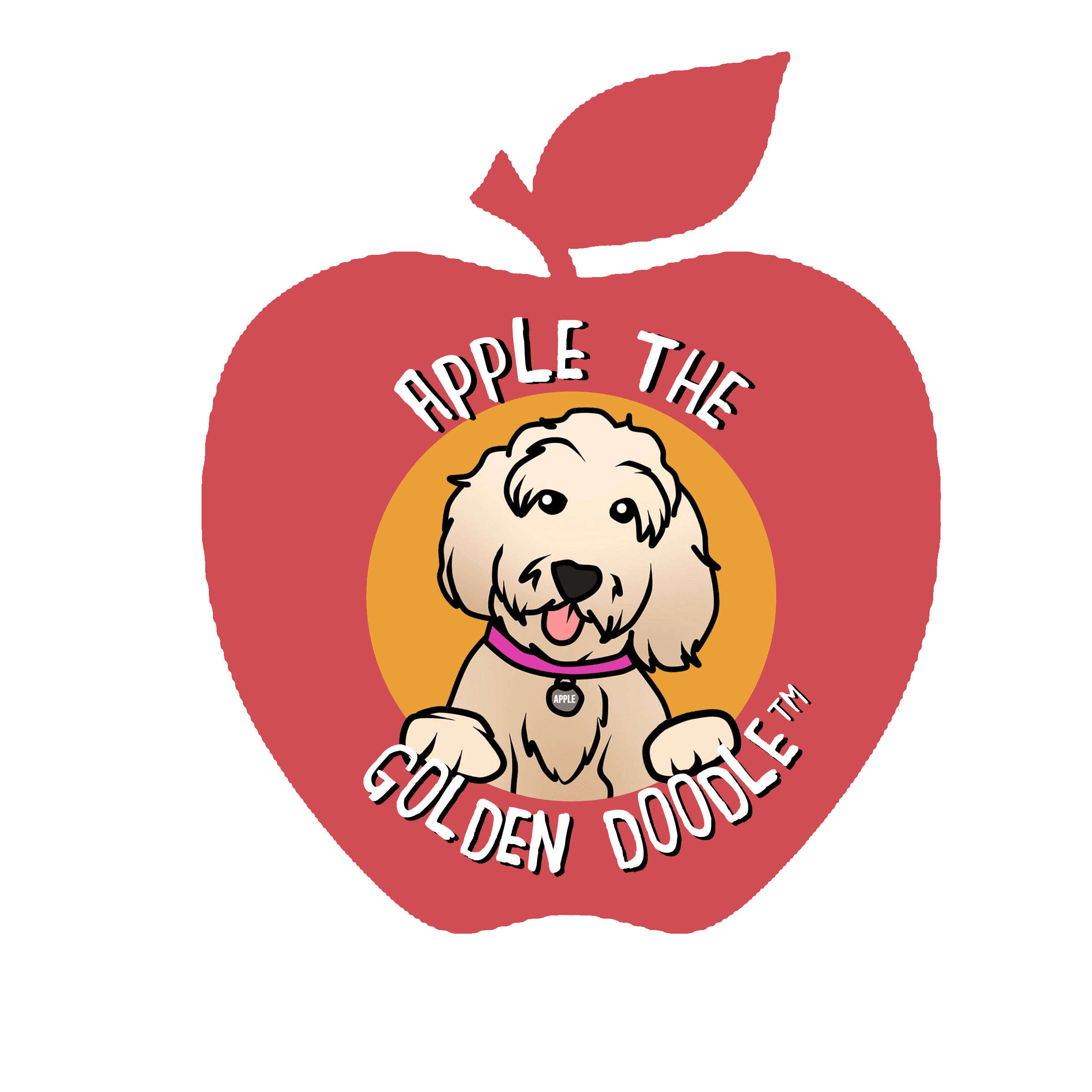 picture of apple the golden doodle logo