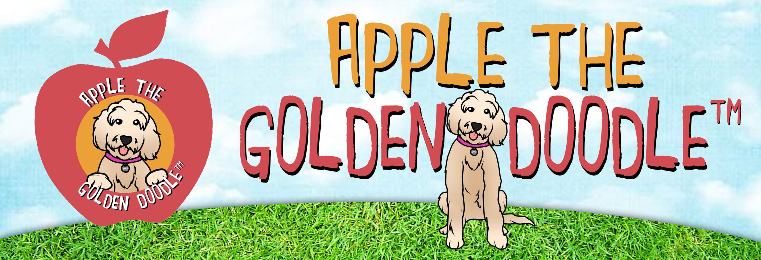 Picture of apple the golden doodle™ banner
