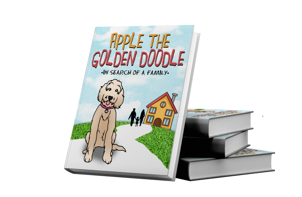 picture of 3d book cover of apple the golden doodle
