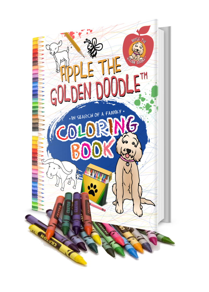picture of apple the golden doodle coloring book